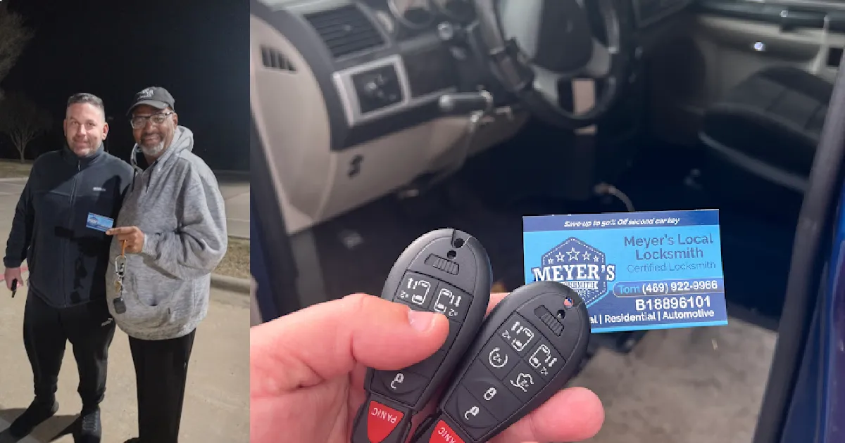 Locksmith in Plano making car keys onsite