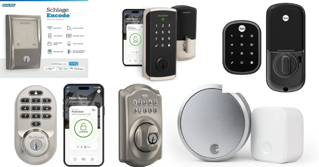 Six Best Smart Locks for Home In Allen. Schlage, Yale, Kwikset and August.