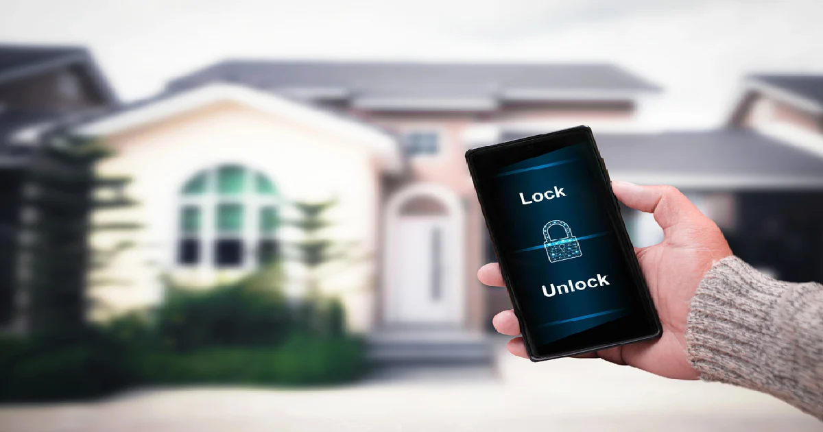 locking a house in Allen through the mobile app