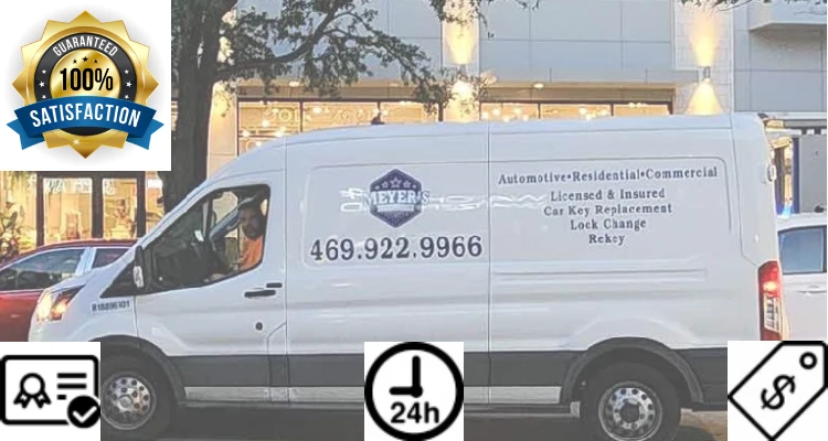 DFW mobile locksmith van in Legacy West—fast response, 24/7 emergency service, licensed and insured for businesses across Dallas–fort worth.