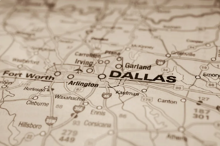 Map of the DFW Metropolitan area