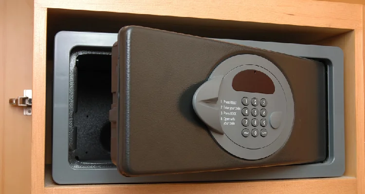 Unlocked safe at a business in Arlington, TX