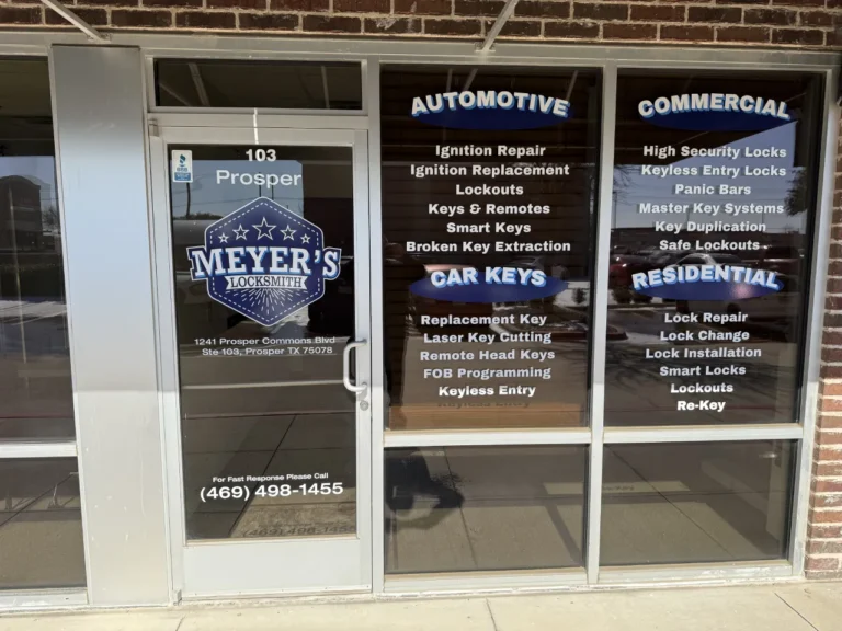 Meyer's Local Locksmith shop in 1241 Prosper Commons Blvd #103, Prosper, TX 75078