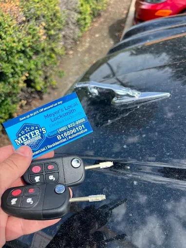 New Jaguar key fob and key made after the owner lost all keys — Meyer's Local Locksmith, North Dallas, TX