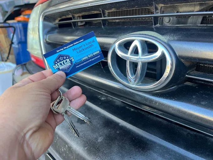 New car keys made for a Toyota Tacoma after the owner lost all keys — Meyer's Local Locksmith, McKinney, TX